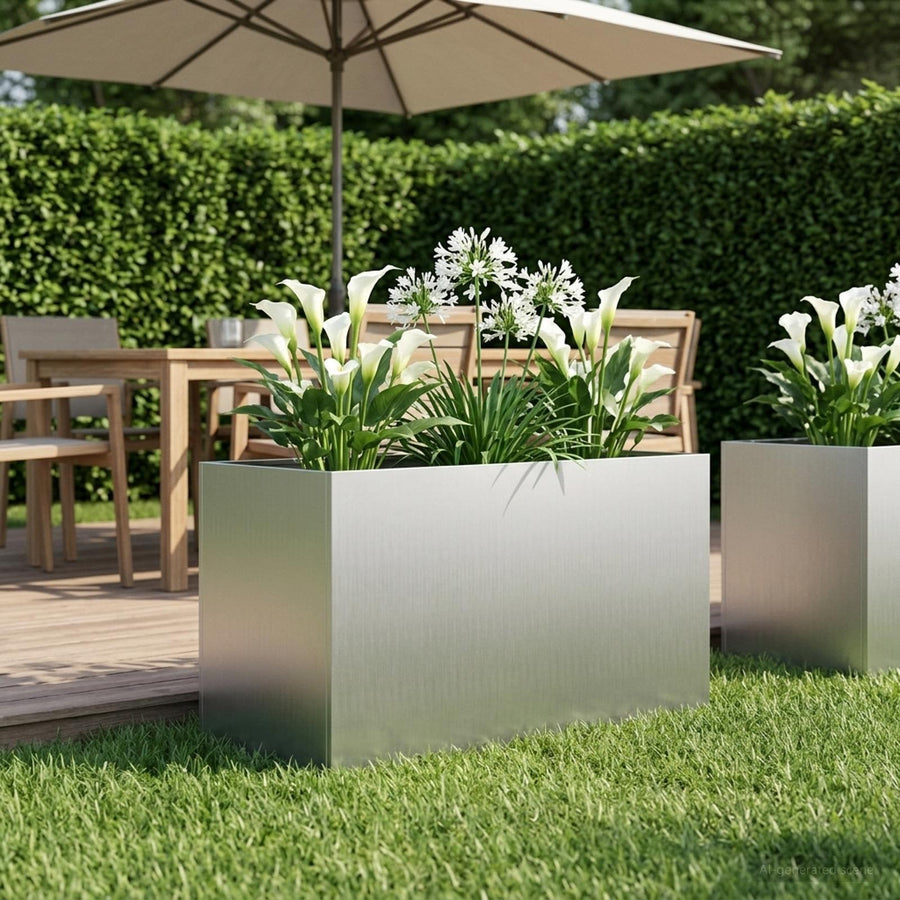 Plantenbak zilver 100 x 50 x 50 cm Gegalvaniseerd staal
