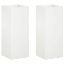 Plantenbak 2 st Wit 20 x 20 x 40 cm Koudgewalst staal