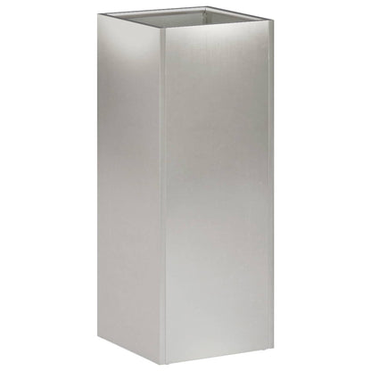 Plantenbak 2 st zilver 20 x 20 x 40 cm Roestvrij staal