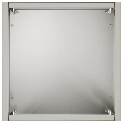 Plantenbak 2 st zilver 20 x 20 x 40 cm Roestvrij staal