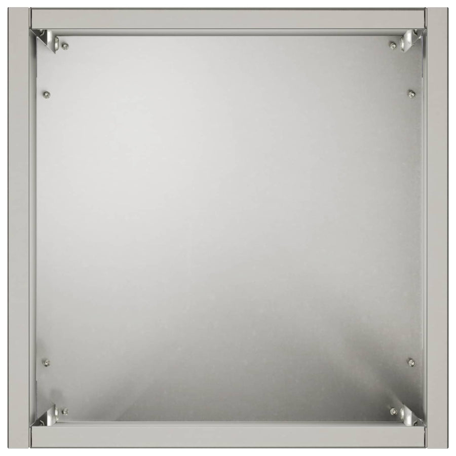 Plantenbak 2 st zilver 20 x 20 x 40 cm Roestvrij staal