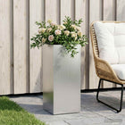 Plantenbak zilver 20 x 20 x 40 cm Gegalvaniseerd staal