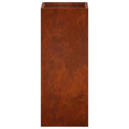 Plantenbak 2 st Roestkleurig 20 x 20 x 40 cm weervast staal