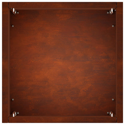 Plantenbak 2 st Roestkleurig 20 x 20 x 40 cm weervast staal