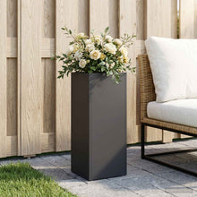 Plantenbak Zwart 20 x 20 x 50 cm Koudgewalst staal