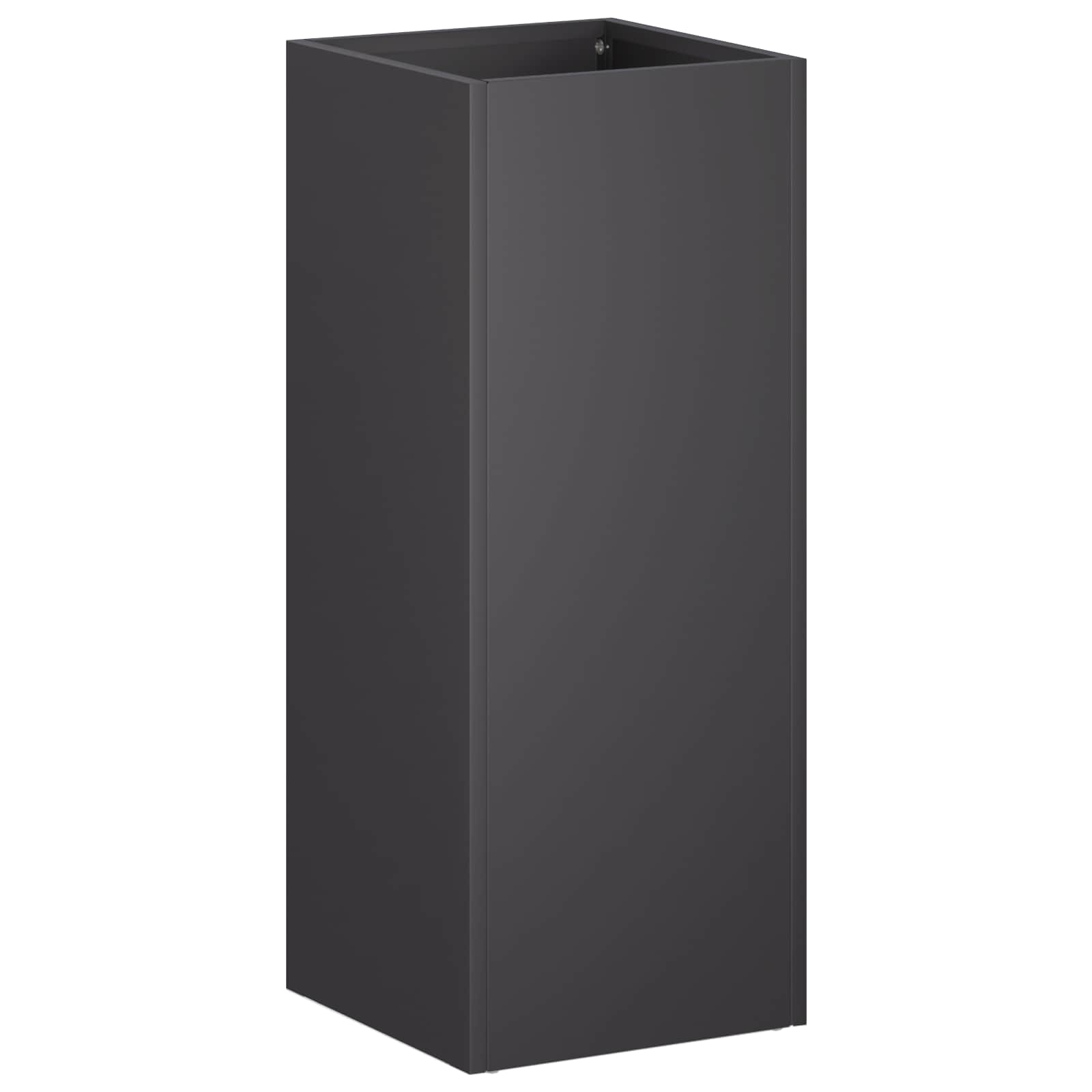 Plantenbak 2 st Zwart 20 x 20 x 50 cm Koudgewalst staal