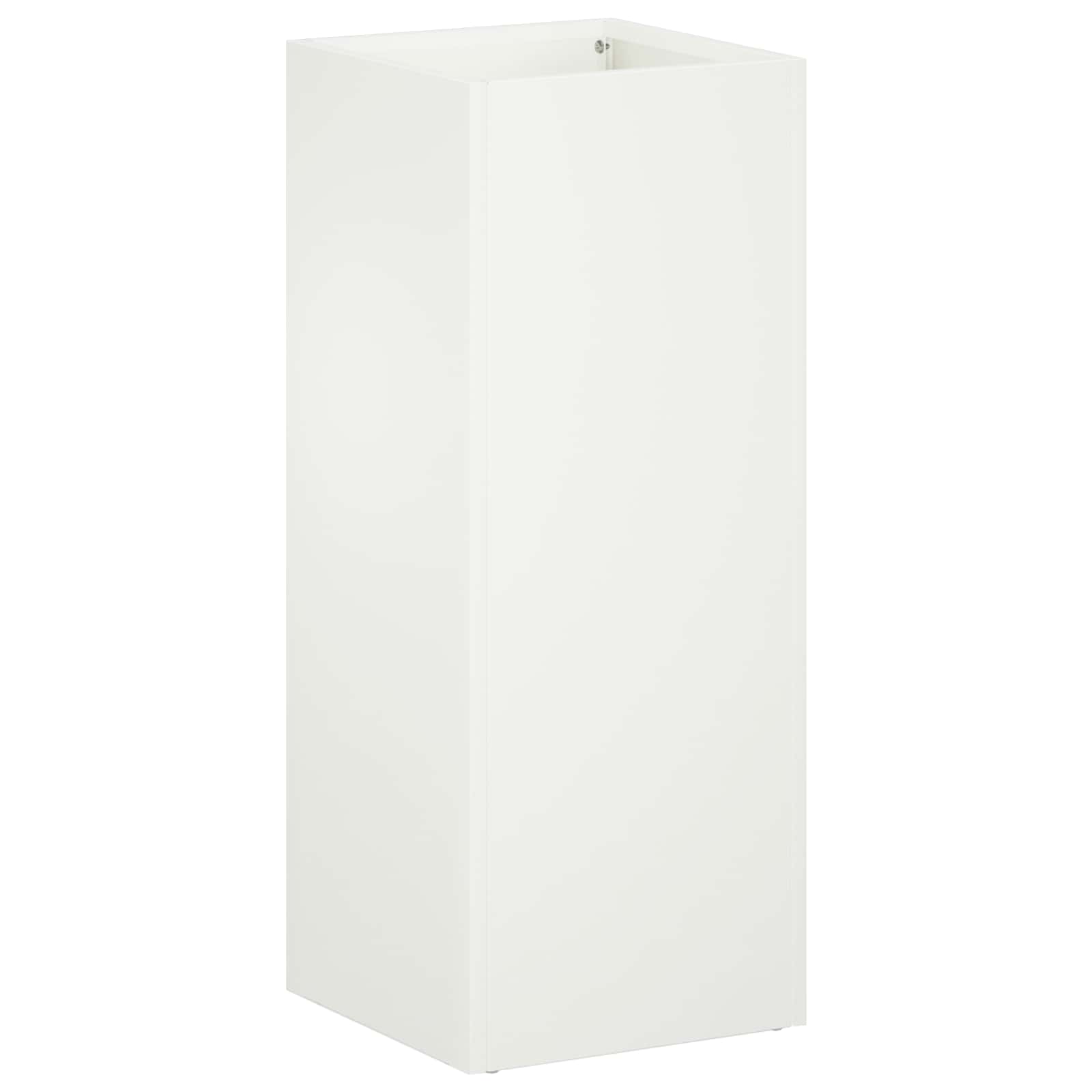 Plantenbak 2 st Wit 20 x 20 x 50 cm Koudgewalst staal