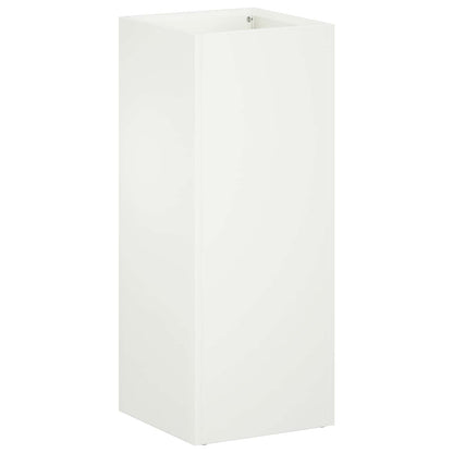 Plantenbak 2 st Wit 20 x 20 x 50 cm Koudgewalst staal