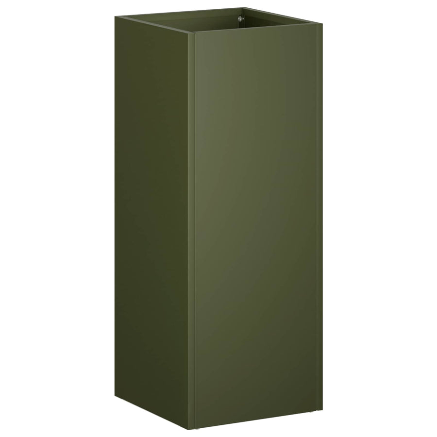 Plantenbak Olijfgroen 20 x 20 x 50 cm Koudgewalst staal