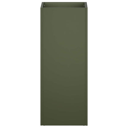 Plantenbak Olijfgroen 20 x 20 x 50 cm Koudgewalst staal
