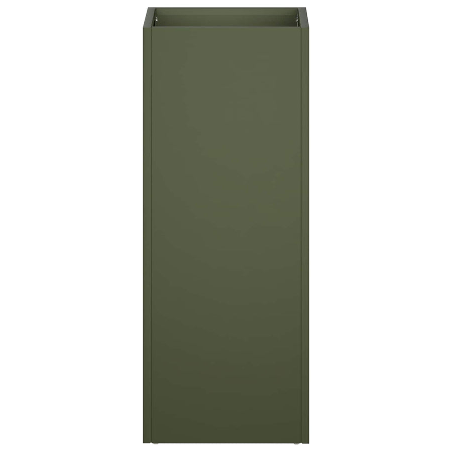 Plantenbak Olijfgroen 20 x 20 x 50 cm Koudgewalst staal