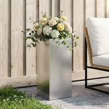 Plantenbak zilver 20 x 20 x 50 cm Roestvrij staal