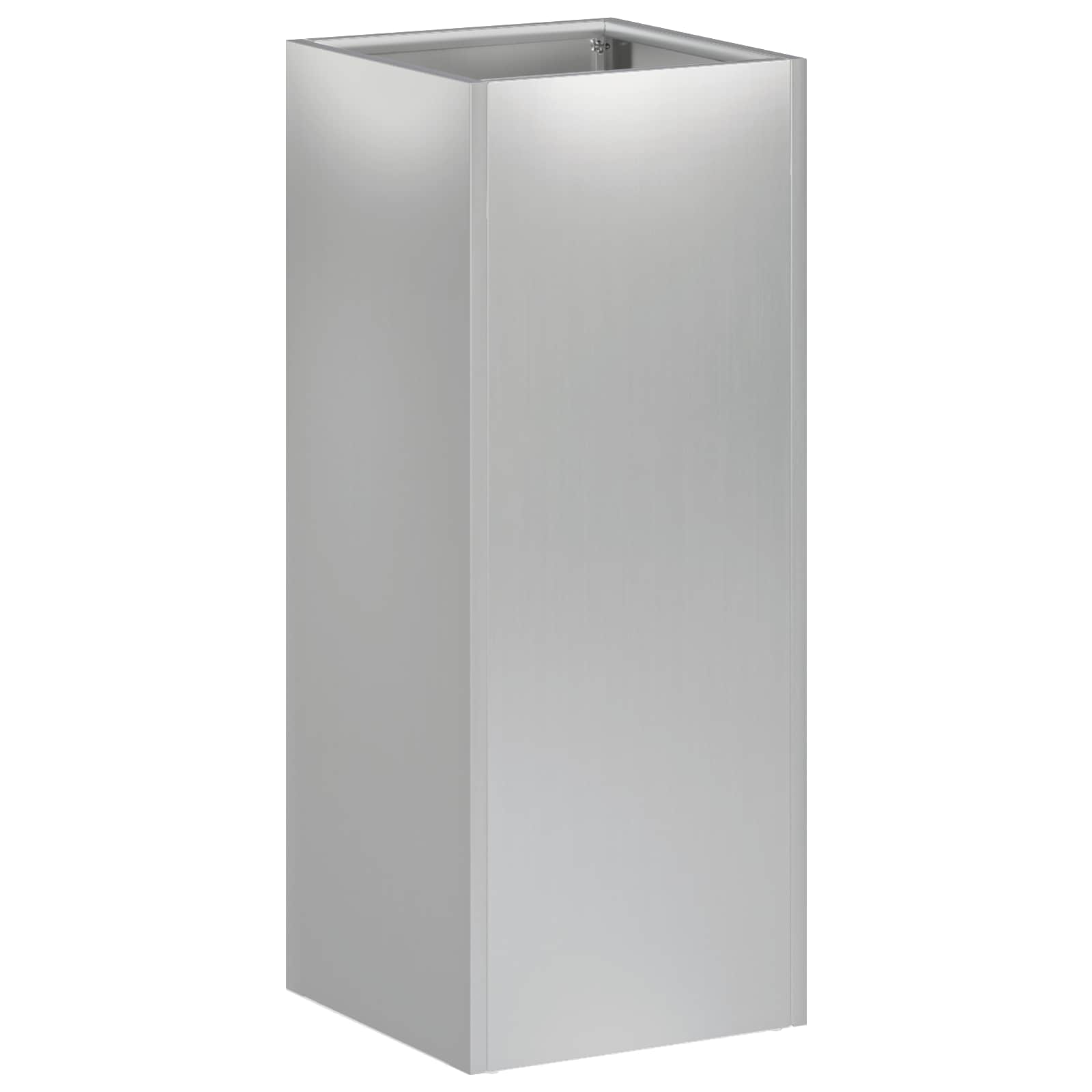Plantenbak 2 st zilver 20 x 20 x 50 cm Gegalvaniseerd staal