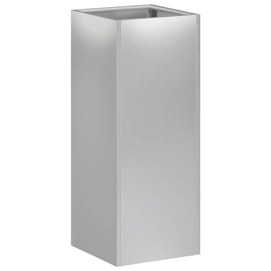 Plantenbak 2 st zilver 20 x 20 x 50 cm Gegalvaniseerd staal