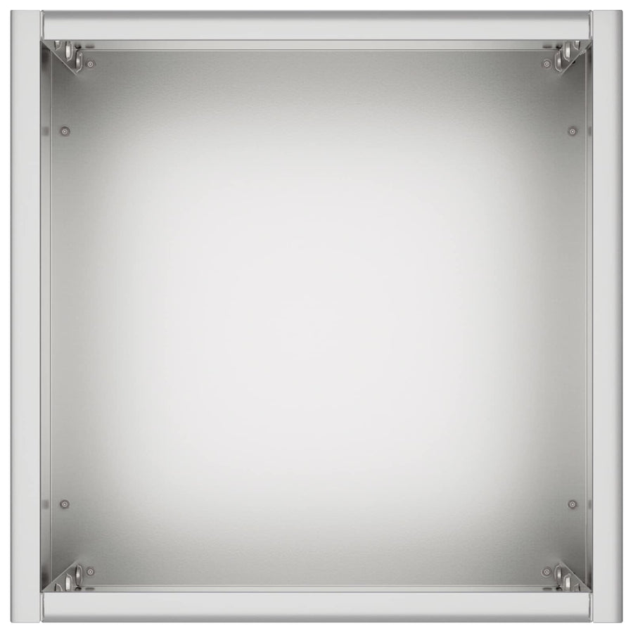 Plantenbak 2 st zilver 20 x 20 x 50 cm Gegalvaniseerd staal