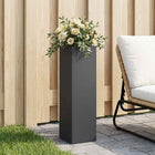 Plantenbak 20x20x75 cm koudgewalst staal zwart