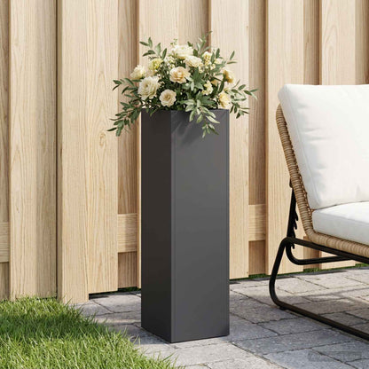 Plantenbak Zwart 20 x 20 x 75 cm Koudgewalst staal