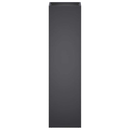 Plantenbak Zwart 20 x 20 x 75 cm Koudgewalst staal