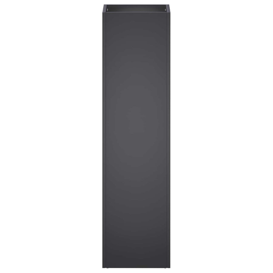 Plantenbak 2 st Zwart 20 x 20 x 75 cm Koudgewalst staal