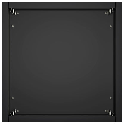 Plantenbak 2 st Zwart 20 x 20 x 75 cm Koudgewalst staal