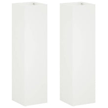 Plantenbak 2 st Wit 20 x 20 x 75 cm Koudgewalst staal
