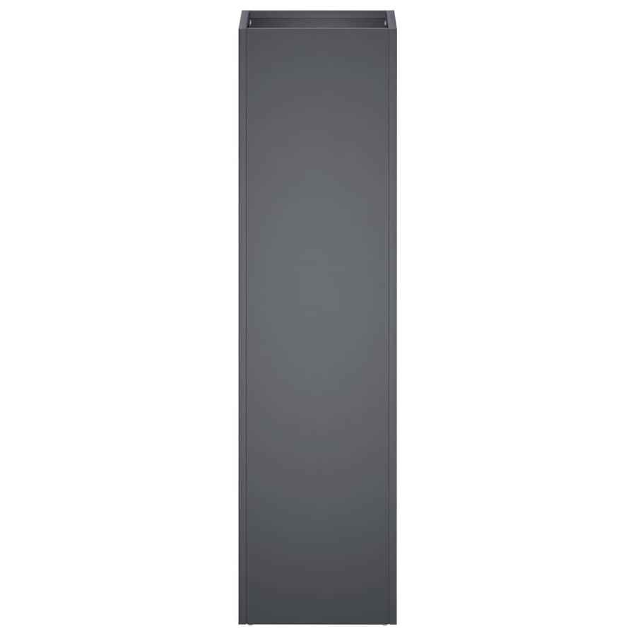 Plantenbak 2 st Antraciet 20 x 20 x 75 cm Koudgewalst staal