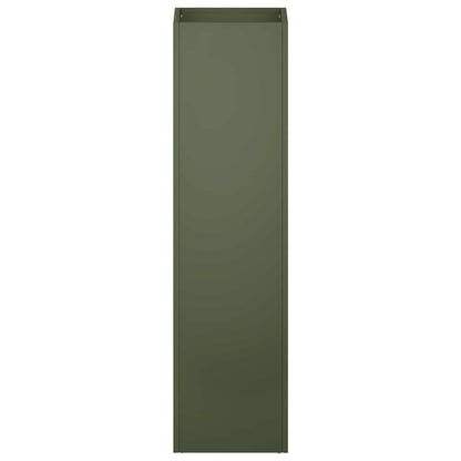 Plantenbak Olijfgroen 20 x 20 x 75 cm Koudgewalst staal