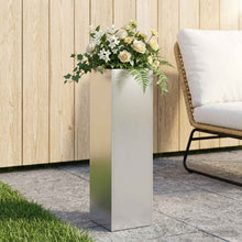 Plantenbak zilver 20 x 20 x 75 cm Roestvrij staal