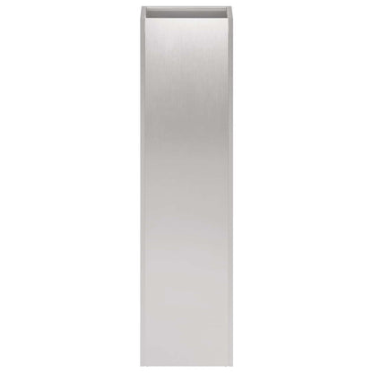 Plantenbak zilver 20 x 20 x 75 cm Roestvrij staal