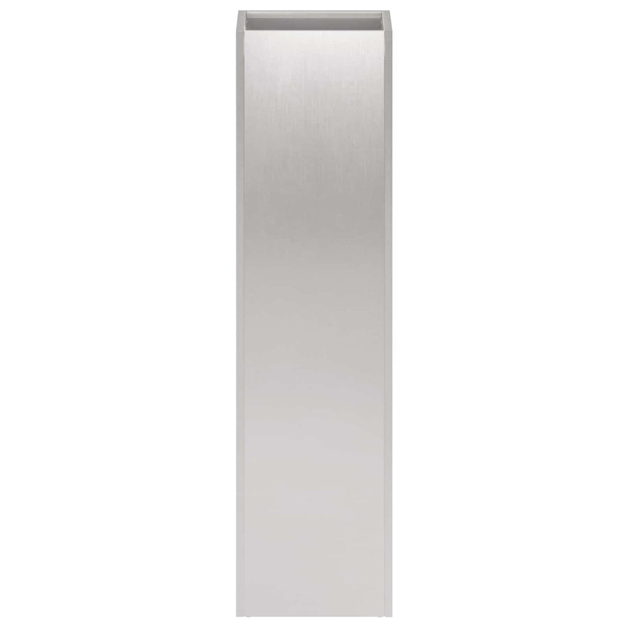 Plantenbak zilver 20 x 20 x 75 cm Roestvrij staal