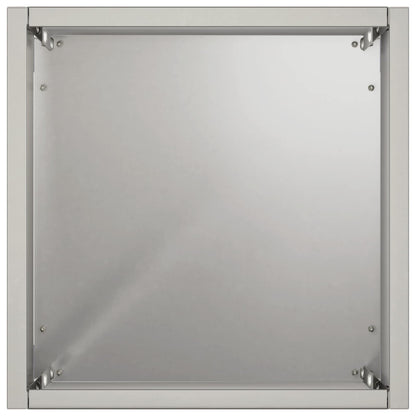 Plantenbak zilver 20 x 20 x 75 cm Roestvrij staal