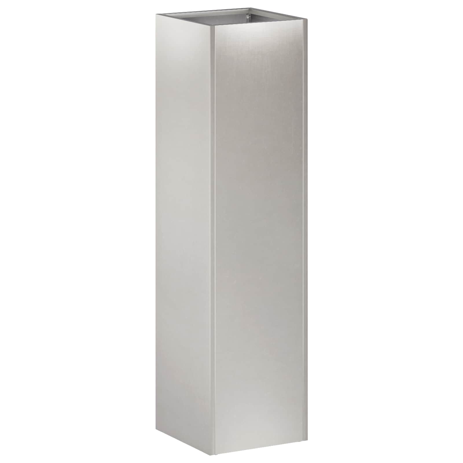 Plantenbak 2 st zilver 20 x 20 x 75 cm Roestvrij staal