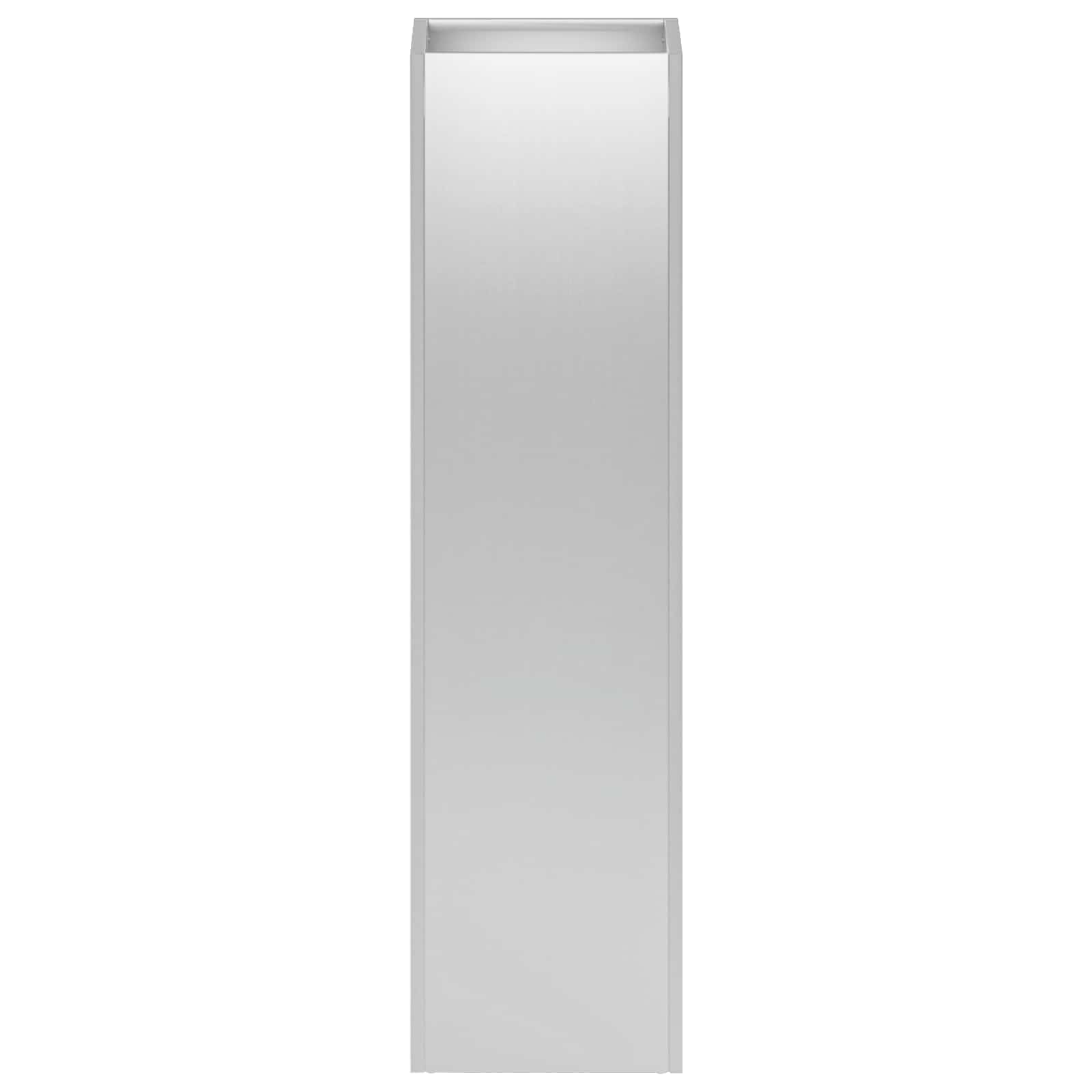 Plantenbak zilver 20 x 20 x 75 cm Gegalvaniseerd staal
