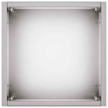 Plantenbak 2 st zilver 20 x 20 x 75 cm Gegalvaniseerd staal