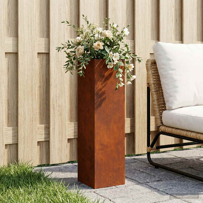 Plantenbak Roestkleurig 20 x 20 x 75 cm weervast staal