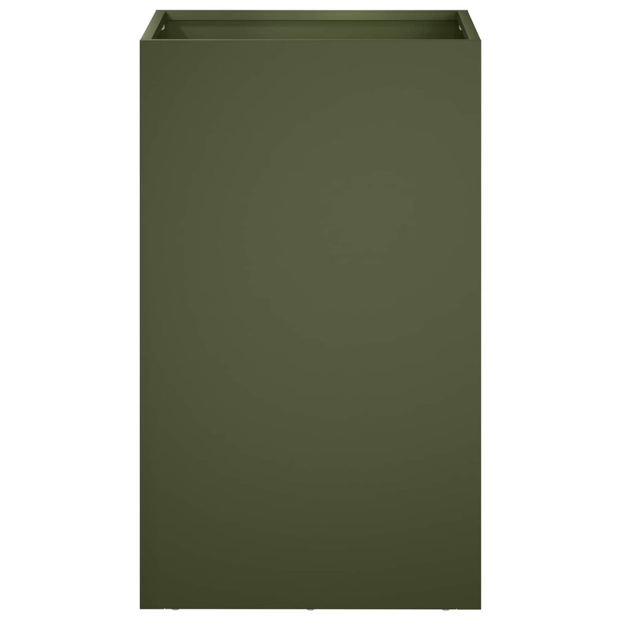 Plantenbak Olijfgroen 30 x 30 x 40 cm Koudgewalst staal