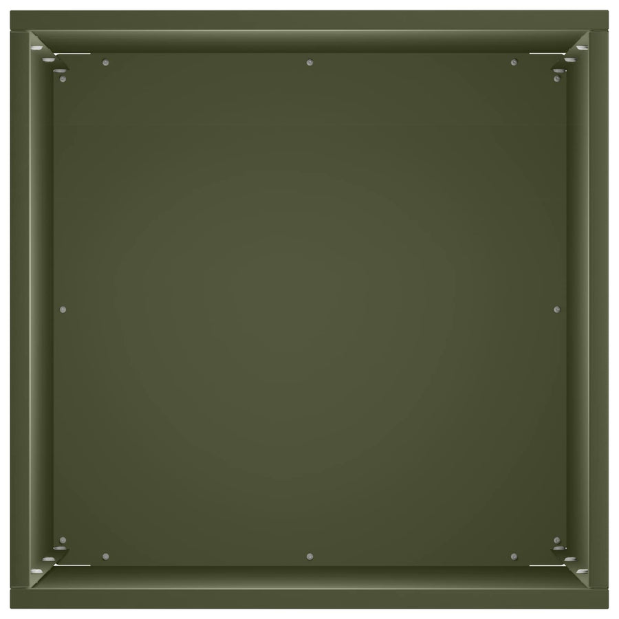 Plantenbak 2 st Olijfgroen 30 x 30 x 40 cm Koudgewalst staal