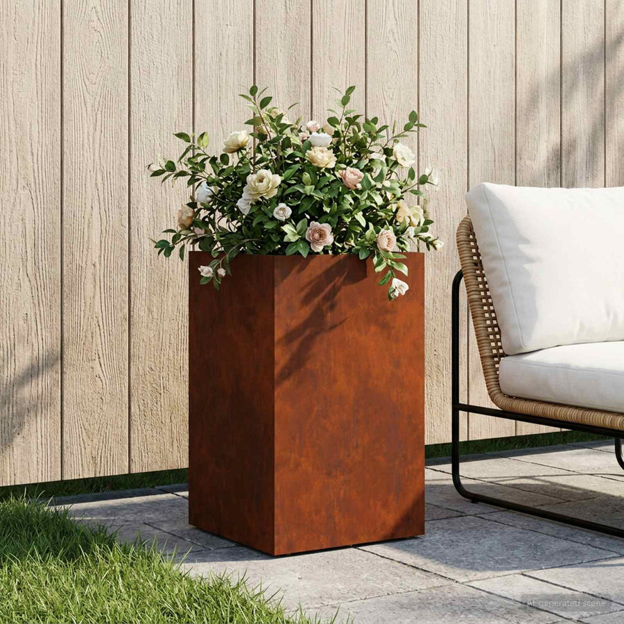 Plantenbak Roestkleurig 30 x 30 x 40 cm weervast staal