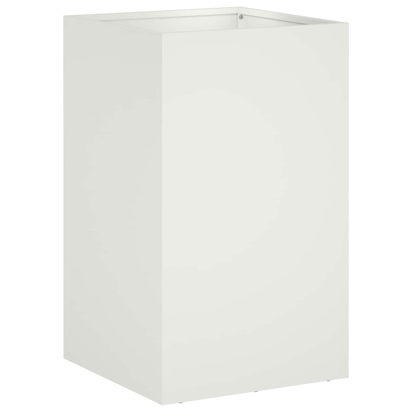 Plantenbak 2 st Wit 30 x 30 x 50 cm Koudgewalst staal