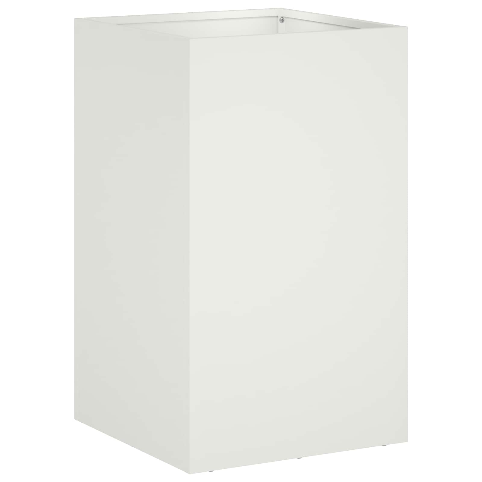 Plantenbak 2 st Wit 30 x 30 x 50 cm Koudgewalst staal