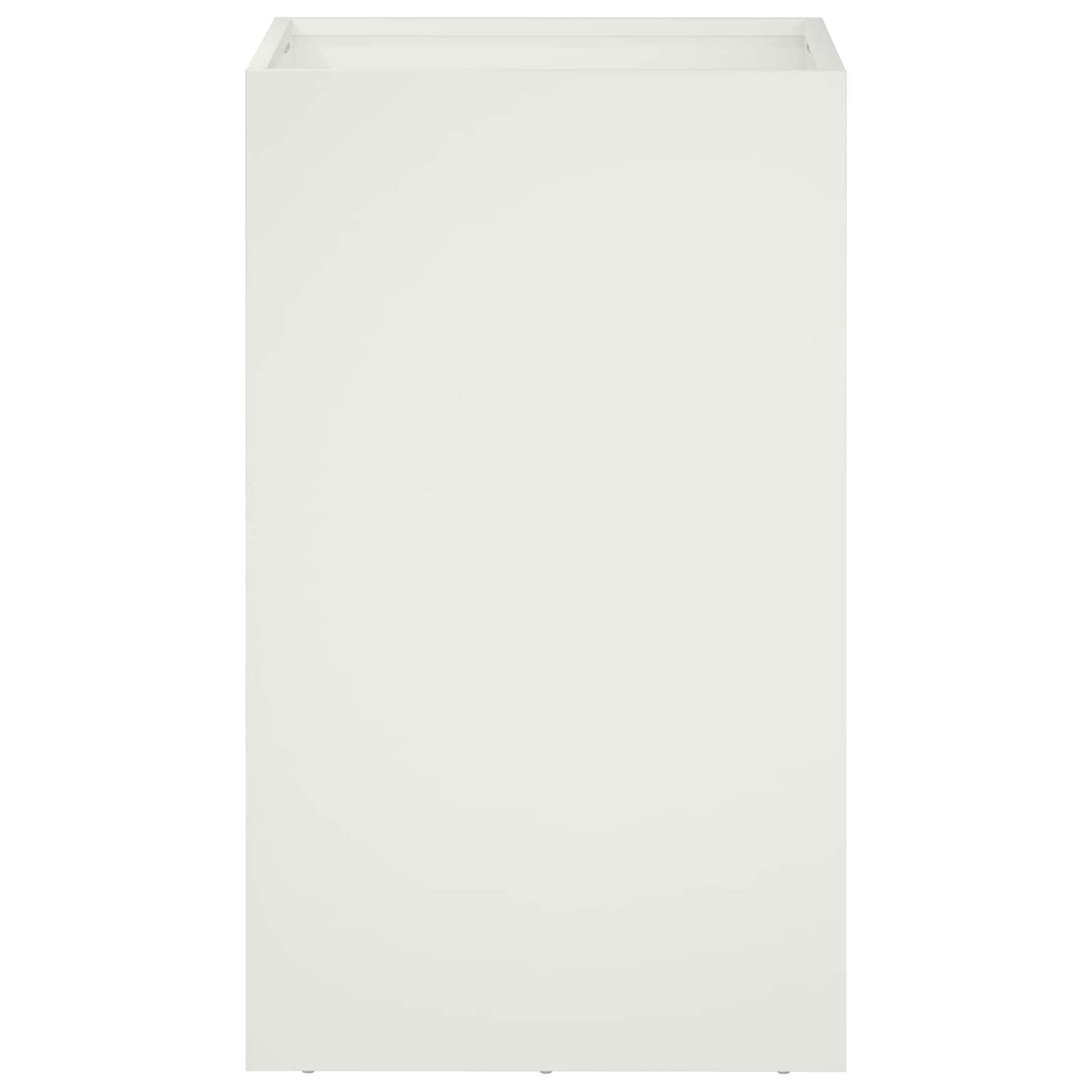 Plantenbak 2 st Wit 30 x 30 x 50 cm Koudgewalst staal