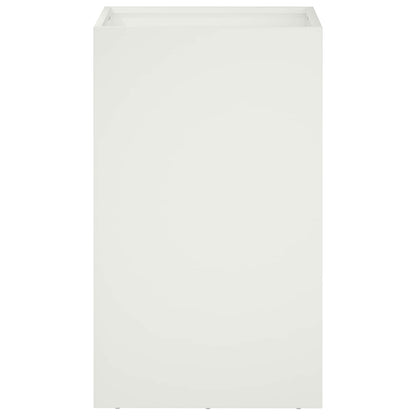 Plantenbak 2 st Wit 30 x 30 x 50 cm Koudgewalst staal