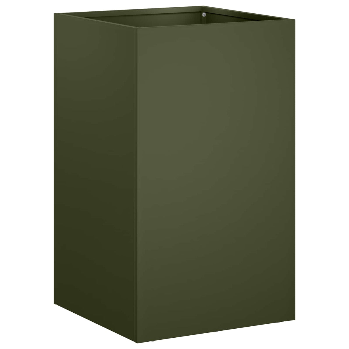 Plantenbak Olijfgroen 30 x 30 x 50 cm Koudgewalst staal