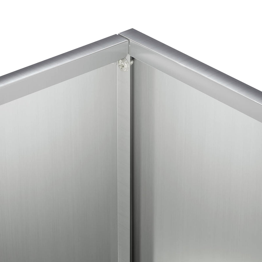 Plantenbak 2 st zilver 30 x 30 x 50 cm Gegalvaniseerd staal