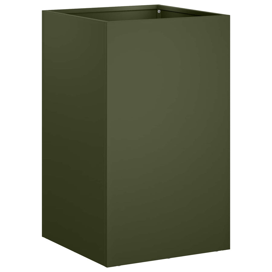 Plantenbak Olijfgroen 40 x 40 x 50 cm Koudgewalst staal