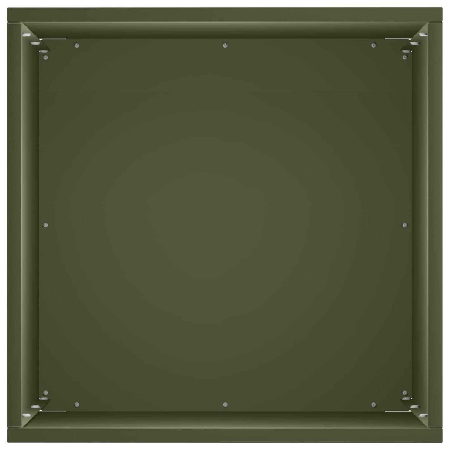 Plantenbak 2 st Olijfgroen 40 x 40 x 50 cm Koudgewalst staal