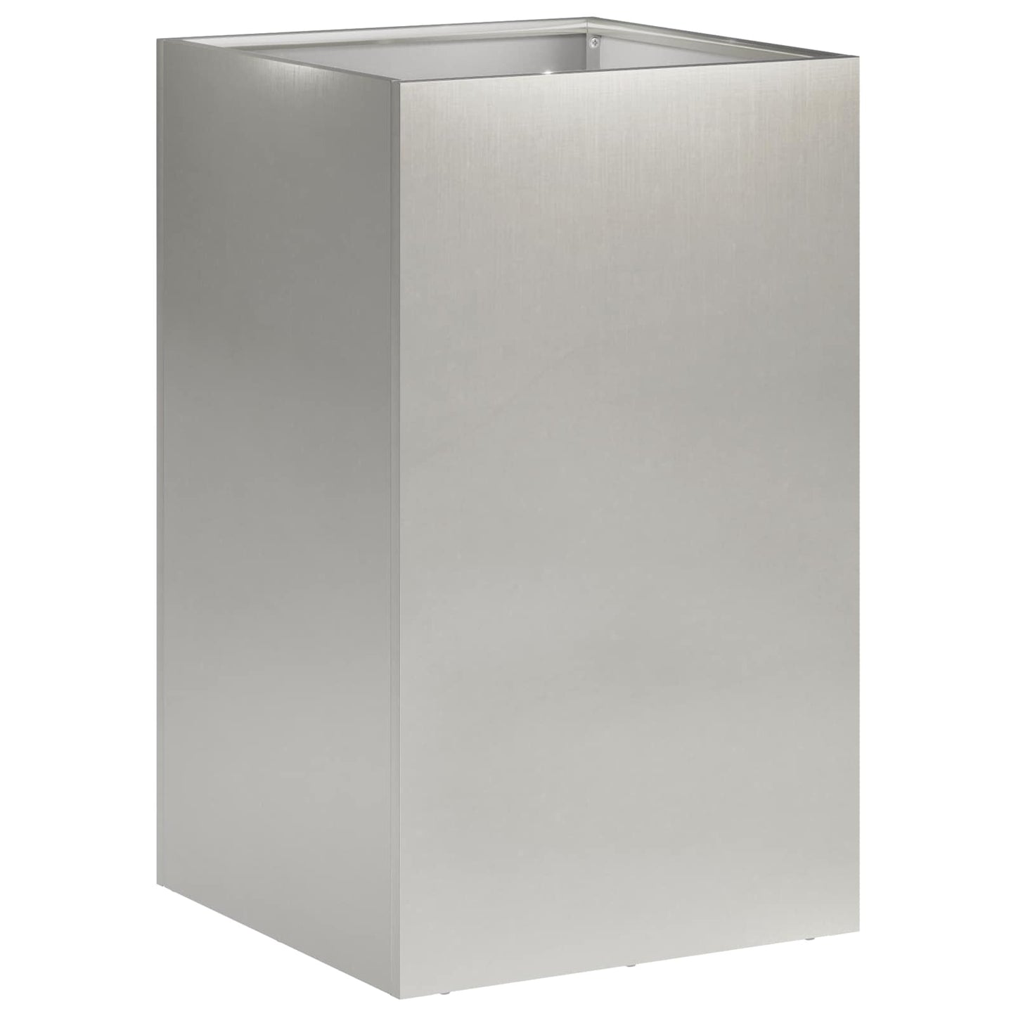 Plantenbak 2 st zilver 40 x 40 x 50 cm Roestvrij staal