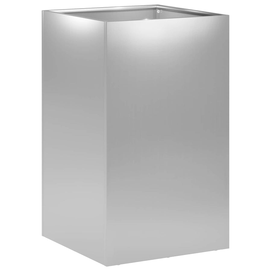 Plantenbak 2 st zilver 40 x 40 x 50 cm Gegalvaniseerd staal