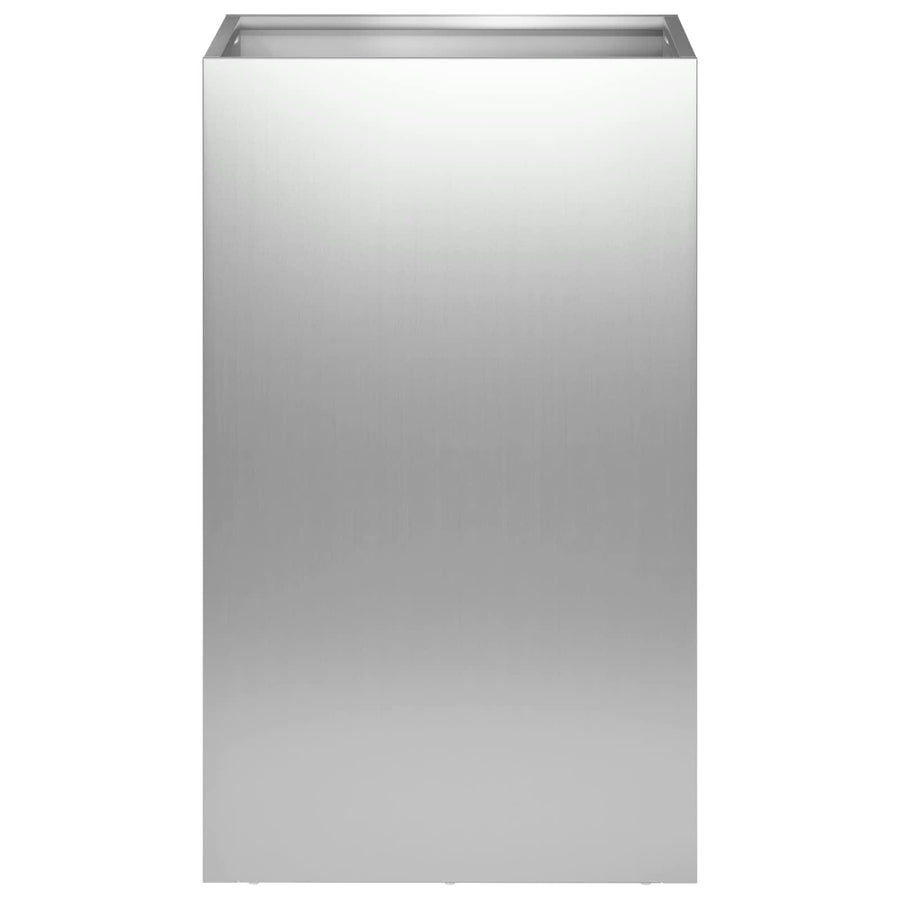 Plantenbak 2 st zilver 40 x 40 x 50 cm Gegalvaniseerd staal