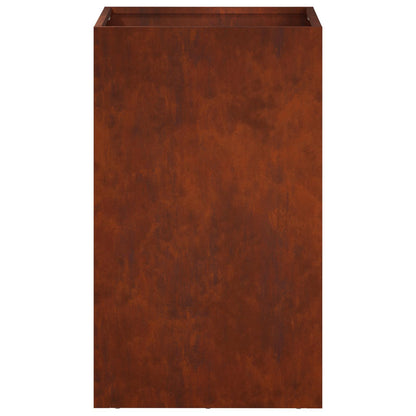 Plantenbak 2 st Roestkleurig 40 x 40 x 50 cm weervast staal